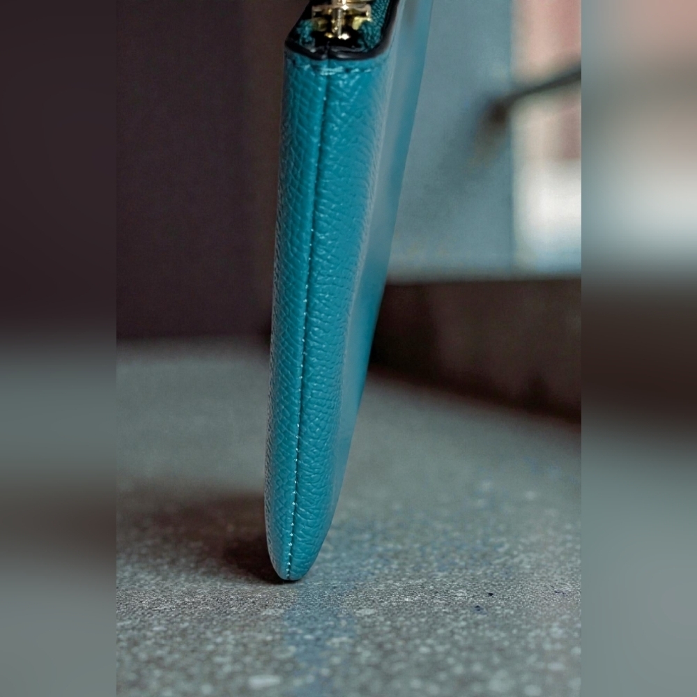 Coach Corner Zip Wristlet Teal (NWT) - Picture 4 of 9